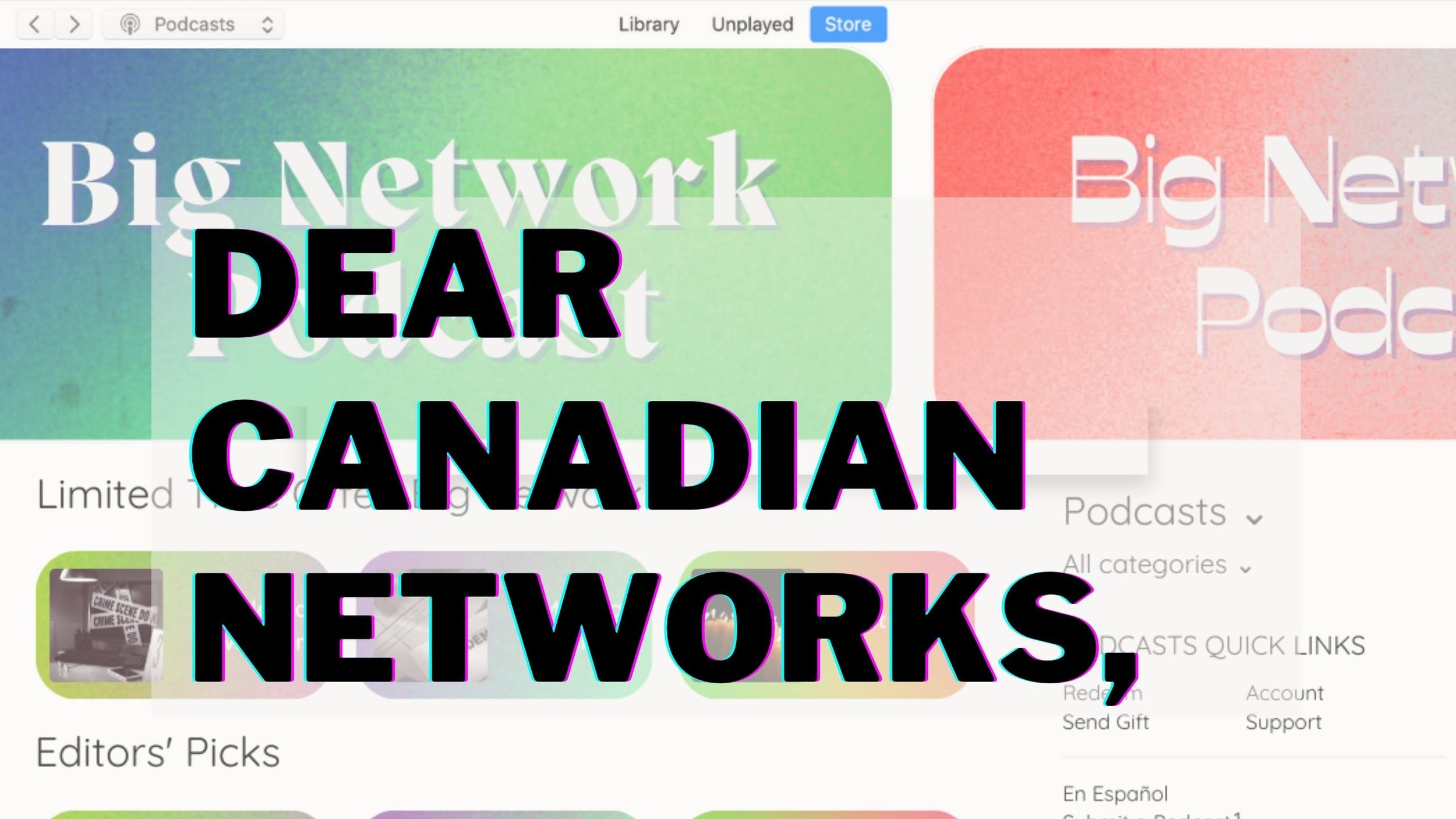 Dear Canadian Networks: Don’t Abandon Indie Podcasts