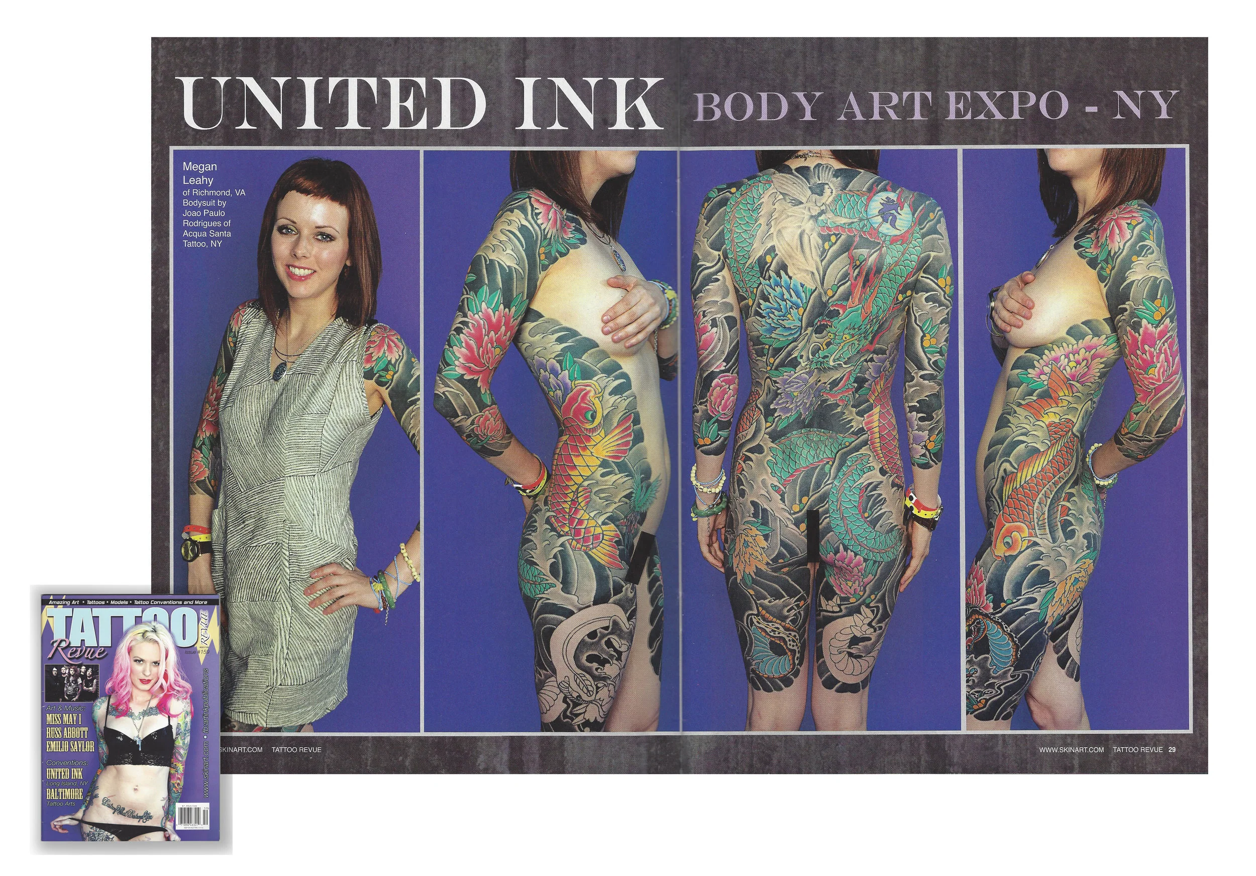 Featured on Tattoo Revue Magazine with collector Megan Leahy at NYC Tattoo Convention