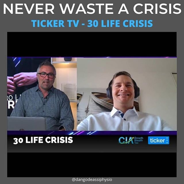 Yesterday I had the opportunity to be on @tickertvau 30 Life Crisis hosted by Dr Steven Enticott 🙌
.
It was a great chance to share a bit of my story about starting my own physio business and my plans into the future.
.
I have very ambitious goals ?