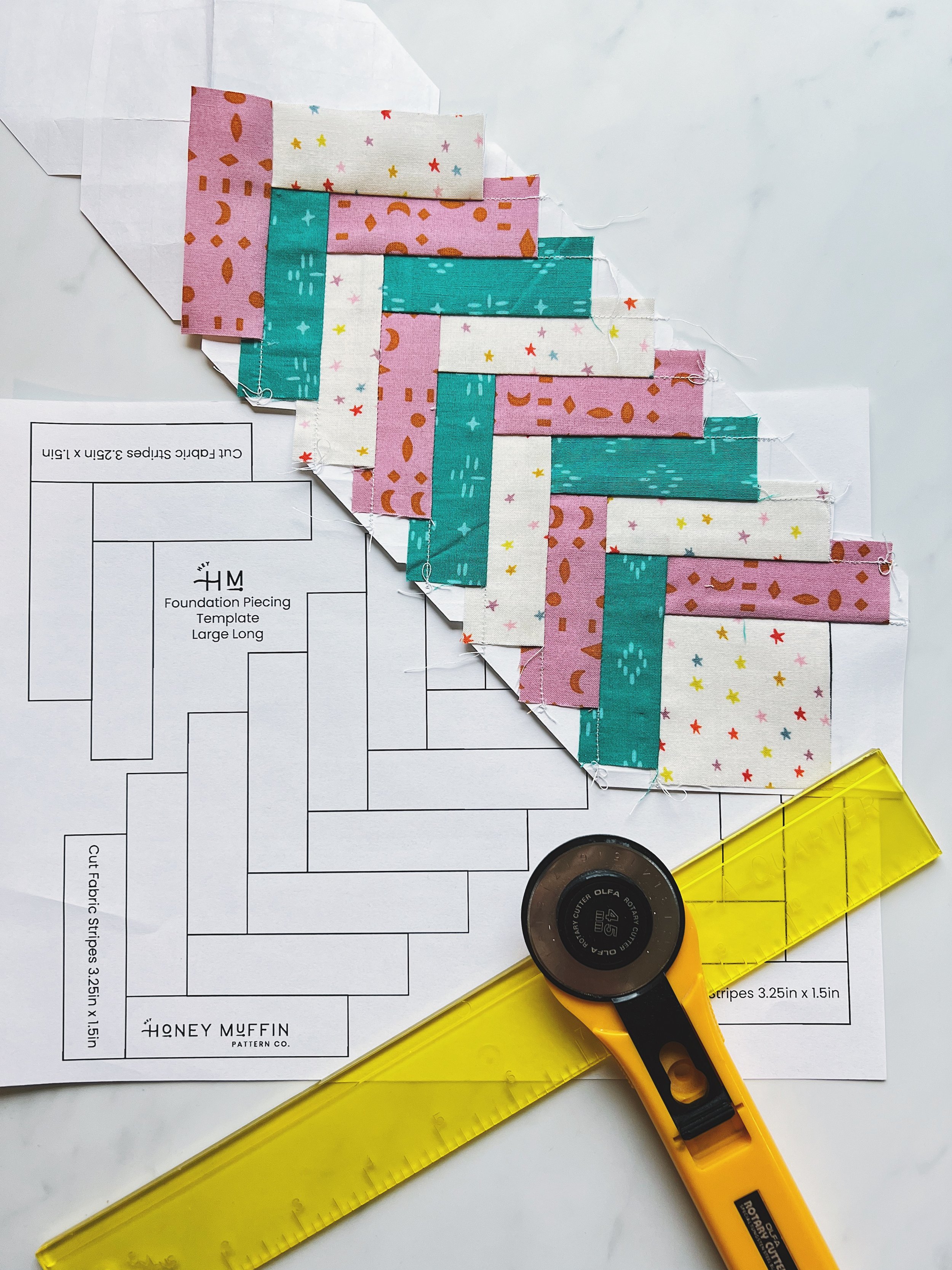 Quilt Braid Template (Large Long)