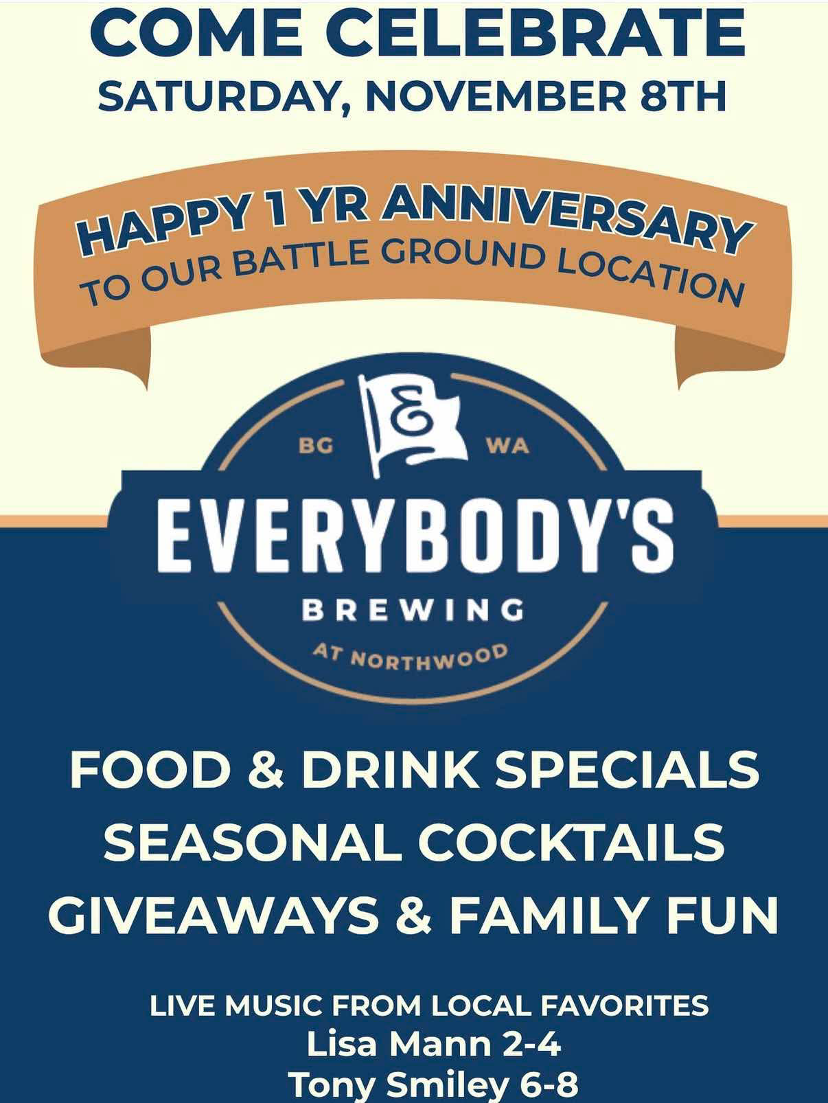 Everybody's Brewing at Northwood's 1 Year Anniversary