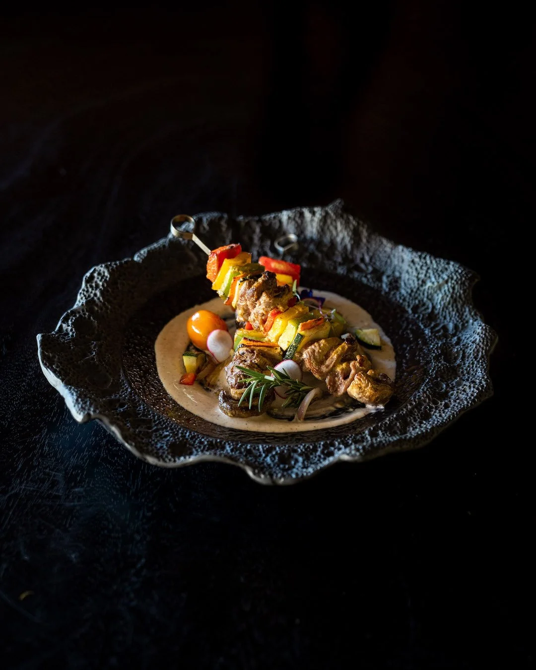 lamb skewers mediterranean restaurant in ubud