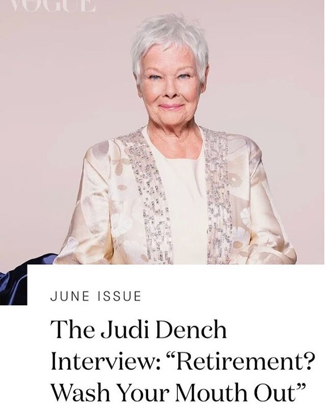 Thanks Judy 💕 Thanks British Vogue 👏🏼 #agediversity #agepositivity #silversegment #redefiningage