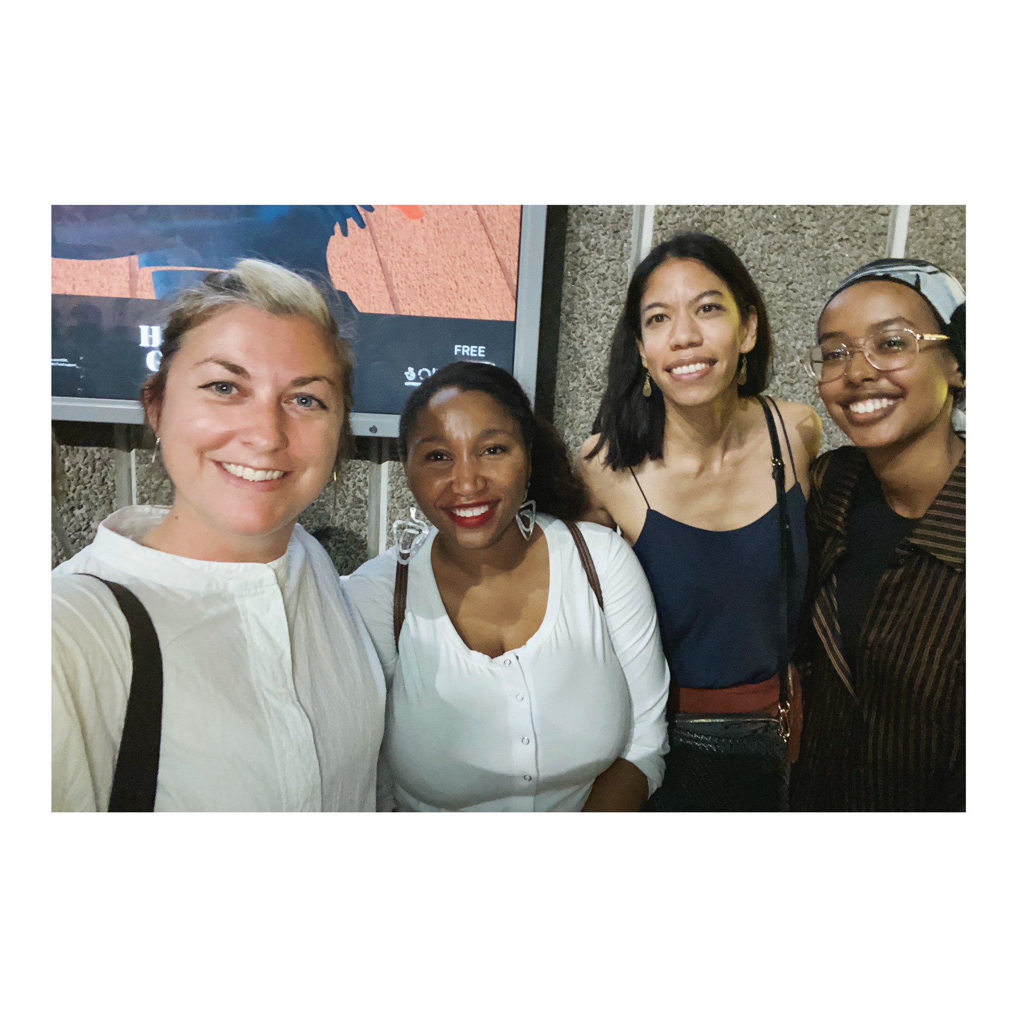 Me with artists Sikelela Owen, Cara Nahaul and Aantu Waday (2021 mentee)