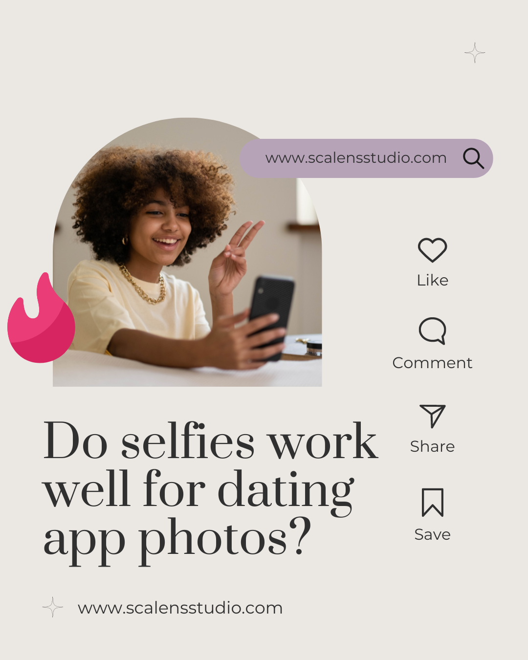 Do selfies work well for dating app photos?