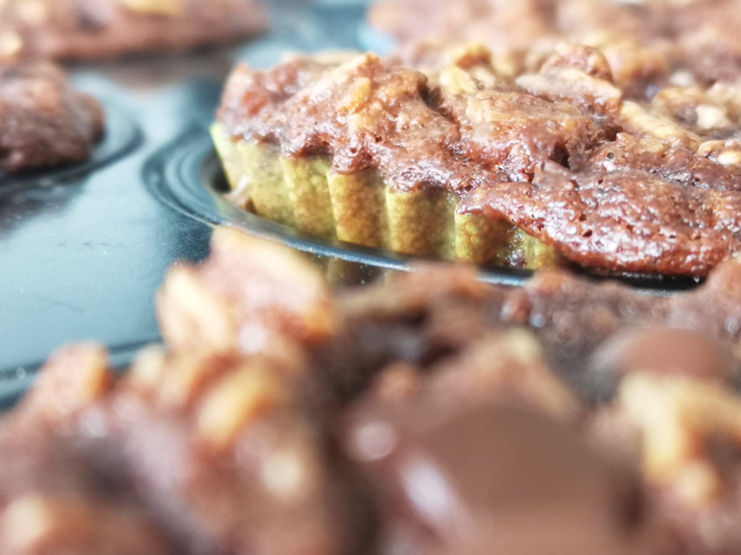MUFFINS DE AVENA, CHOCOLATE Y ARÁNDANOS
