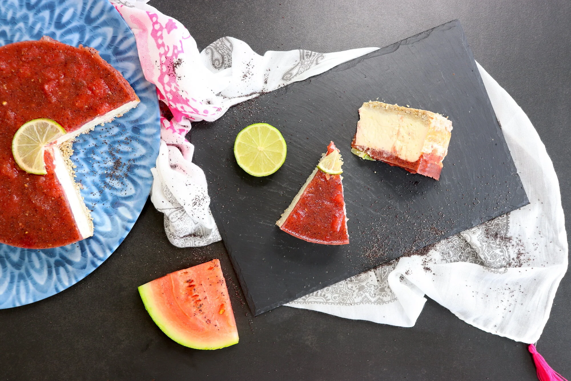 TARTA DE QUESO  | Con cobertura de sandía