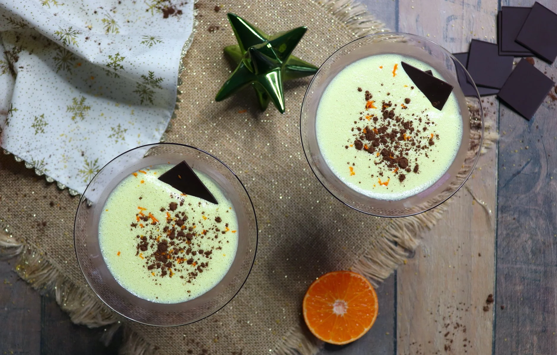 POSTRE DE NARANJA Y CÚRCUMA AL CACAO