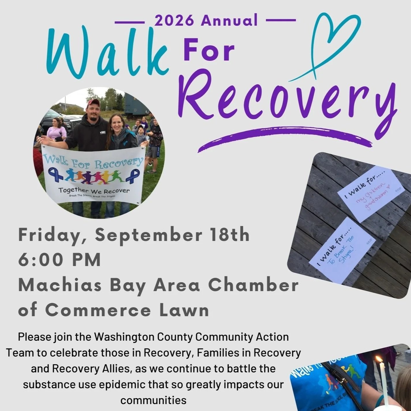 Walk for Recovery Set for Sept. 18 in Machias