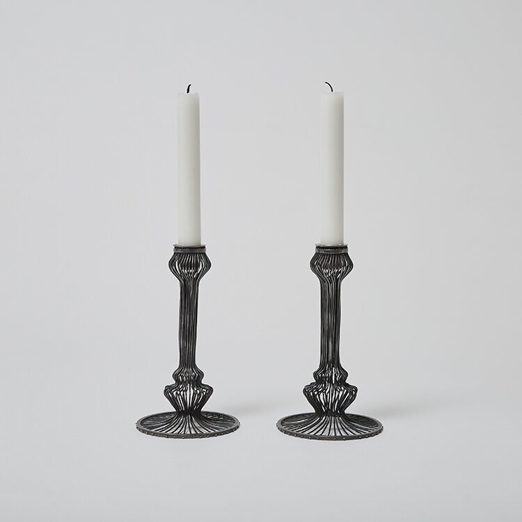 SOLD Silhouette Candle Holders