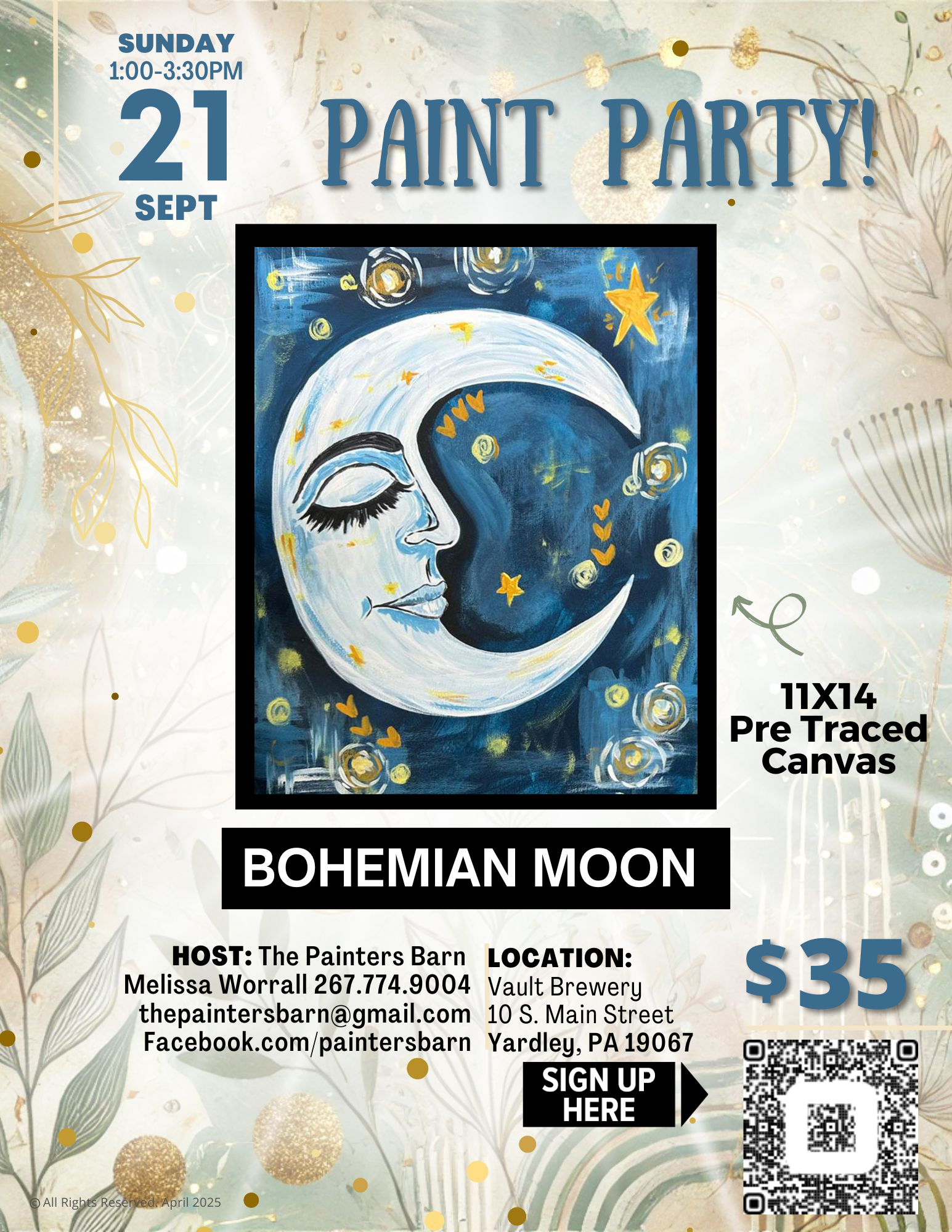 Bohemian Moon Paint Party