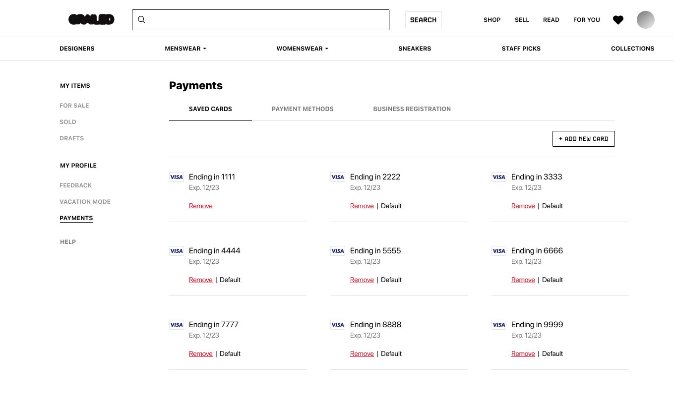 card management - 1 - 1 saved cards.png