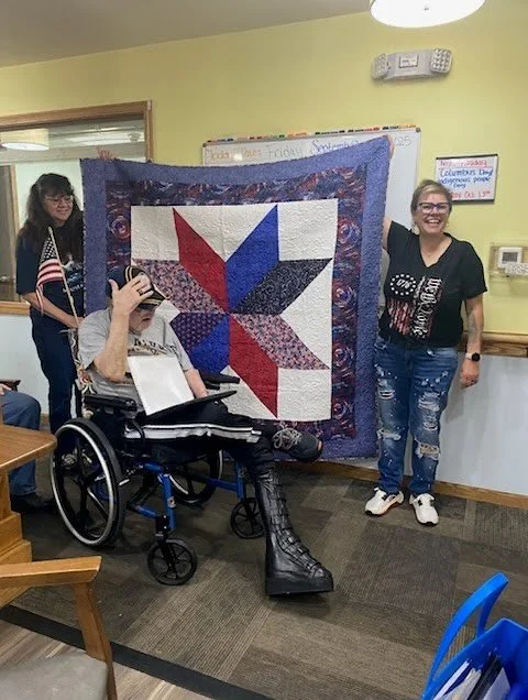 We are proud to celebrate and honor one of our residents who was bestowed the Quilt of Valor - a symbol of comfort, healing, and gratitude for the courage and sacrifice shown in service to our country. 🇺🇸
.
.
.
#AssistedLiving #SeniorLiving #Memory