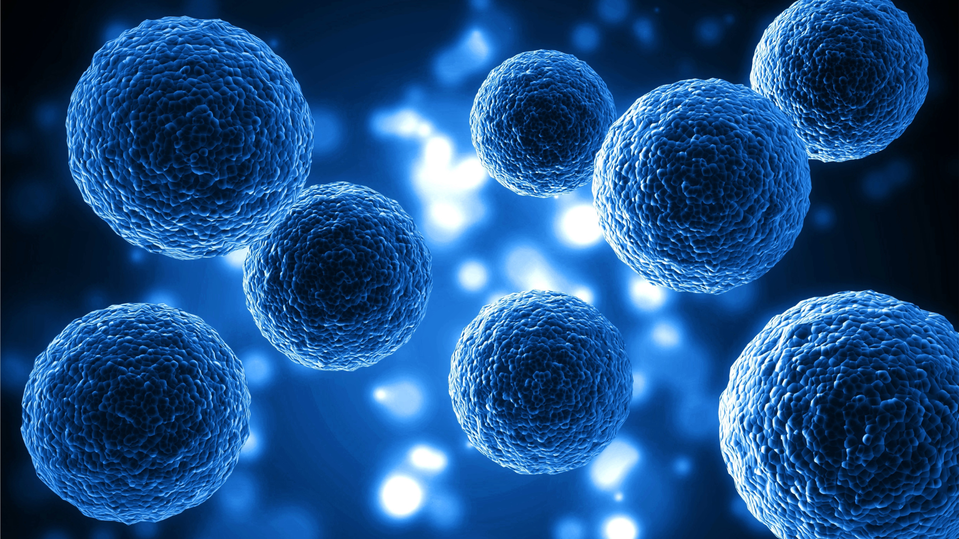 Blue cells representing single-cell analysis