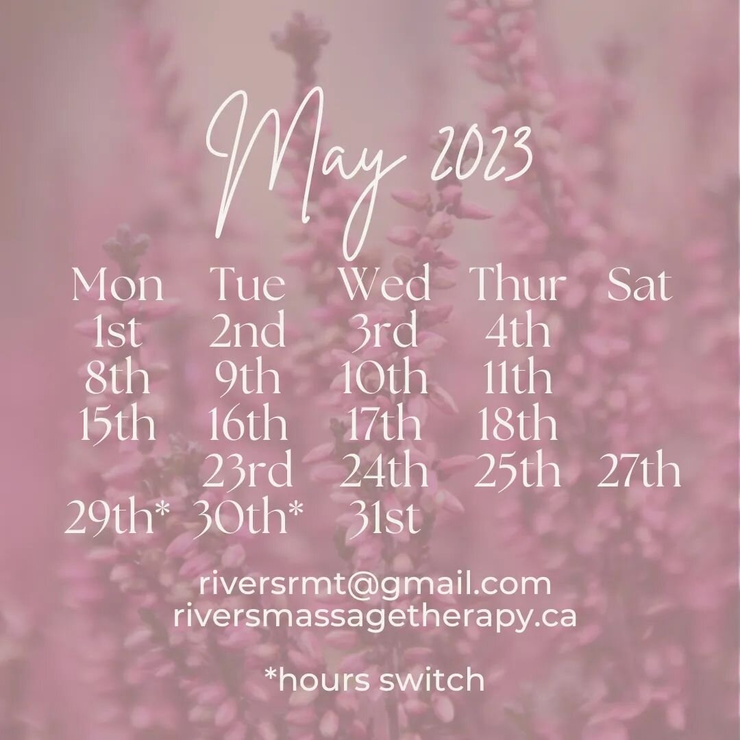 Summer Hours start this month ☀️⛱️

As of May 29th my schedule will be:
Mondays 9:30am - 3:30pm
Tuesdays 1pm - 7pm
Wednesdays 12pm - 6pm
Thursdays 1pm - 7pm
Saturday 9:40am - 1:30pm

No Saturdays in July &amp; August 

Currently I have a wait list an