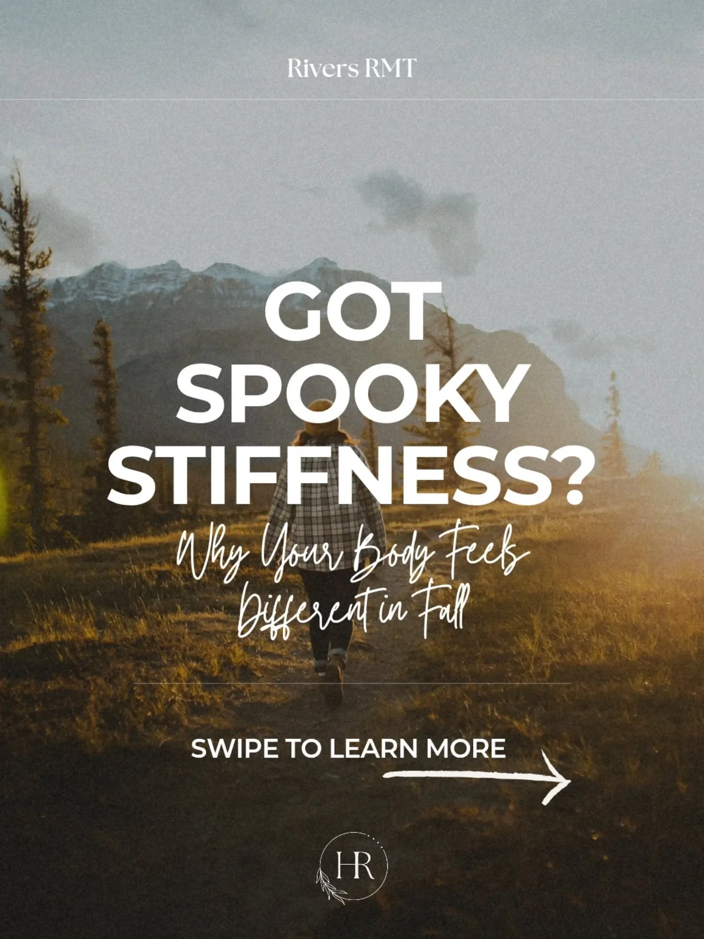 SPOOKY stiffness doesn't have to haunt you this October 👻

Whether it's yard work, cooler temps, or holiday busyness, your body feels the season's changes. 

Massage therapy can help you move more comfortably and reset. 🍁

Book your fall reset toda