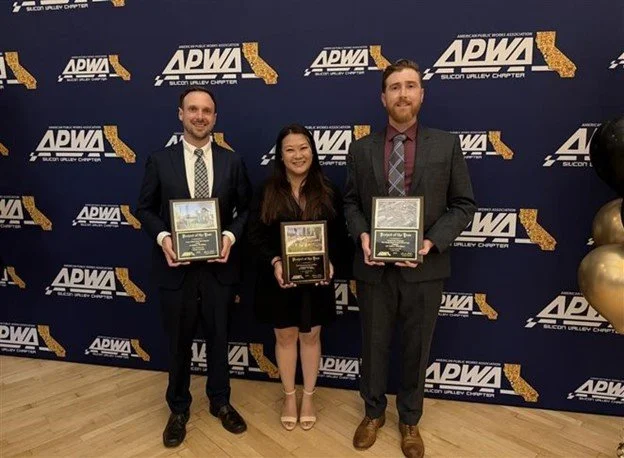 The City of Sunnyvale representatives accepting the award on May 8th at the APWA Silicon Valley Chapter Awards Gala