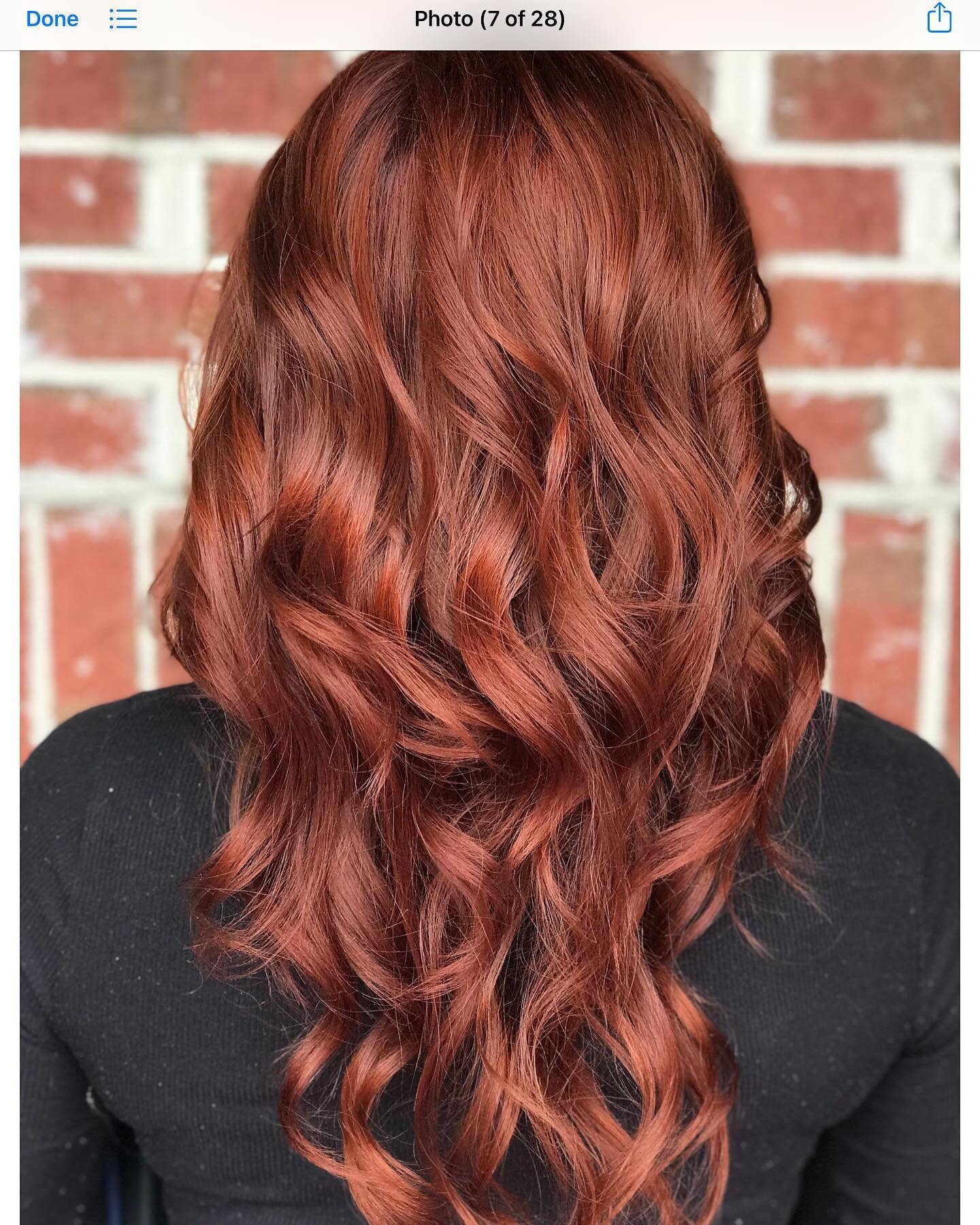 The talented @amygrzemkowski creating seasonal color change, please call Jerene to schedule your makeover 912-436-6594 #redhair #schwarzkopfusa #hairinspo #savannahhair #bumbleandbumble