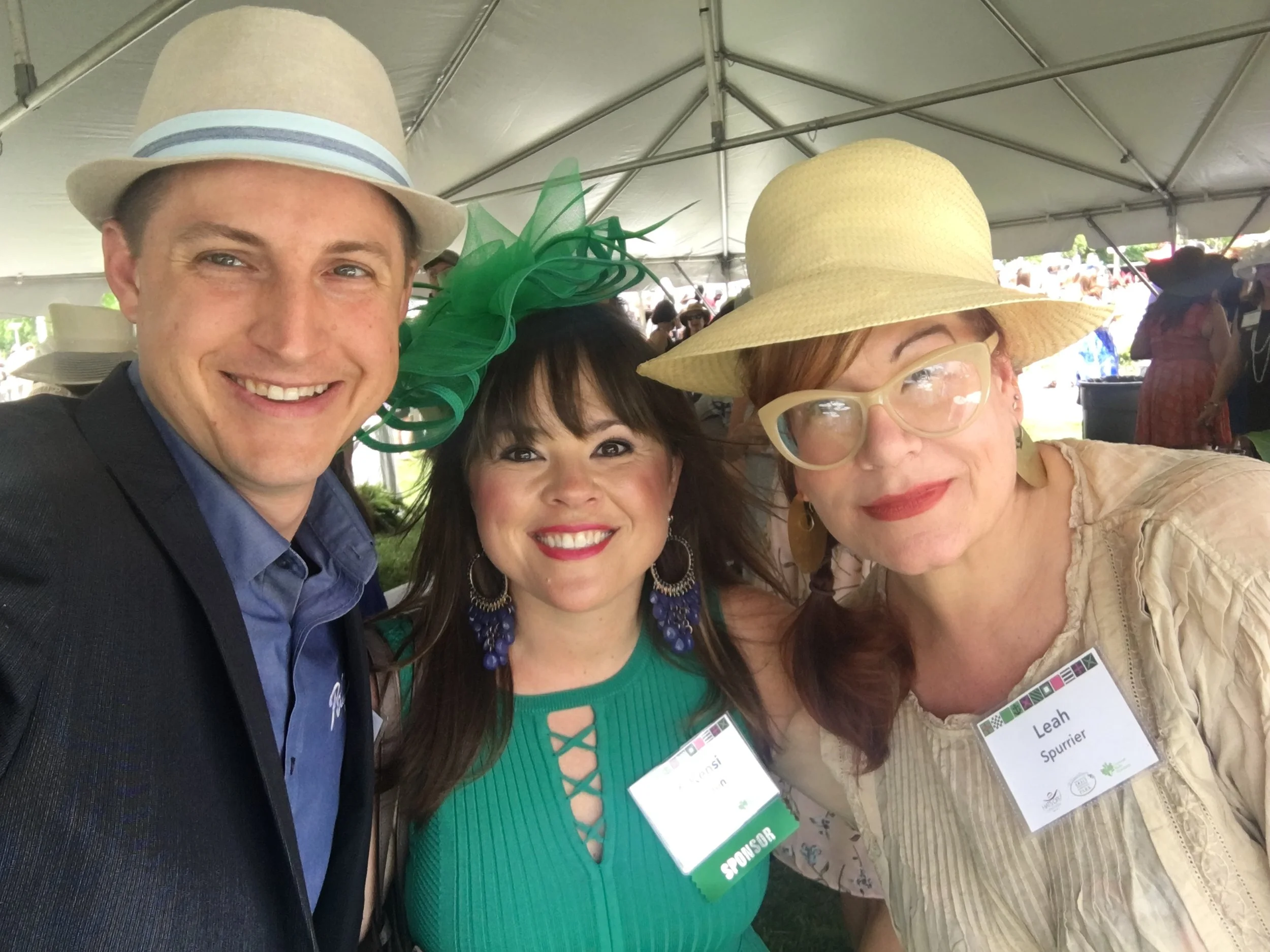  This is a photo of Leah Spurrier - taken at the "Hats off Luncheon" for the Cincinnati parks association or board - conducted by the Women's Committee - in Cincinnati Ohio to raise money for the Cincinnati Parks.    