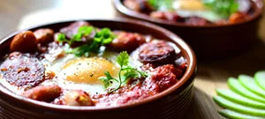 Baked Eggs with Chorizo