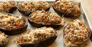 Chorizo Stuffed Eggplant