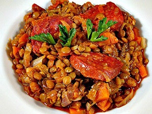 Lentils with Chorizo