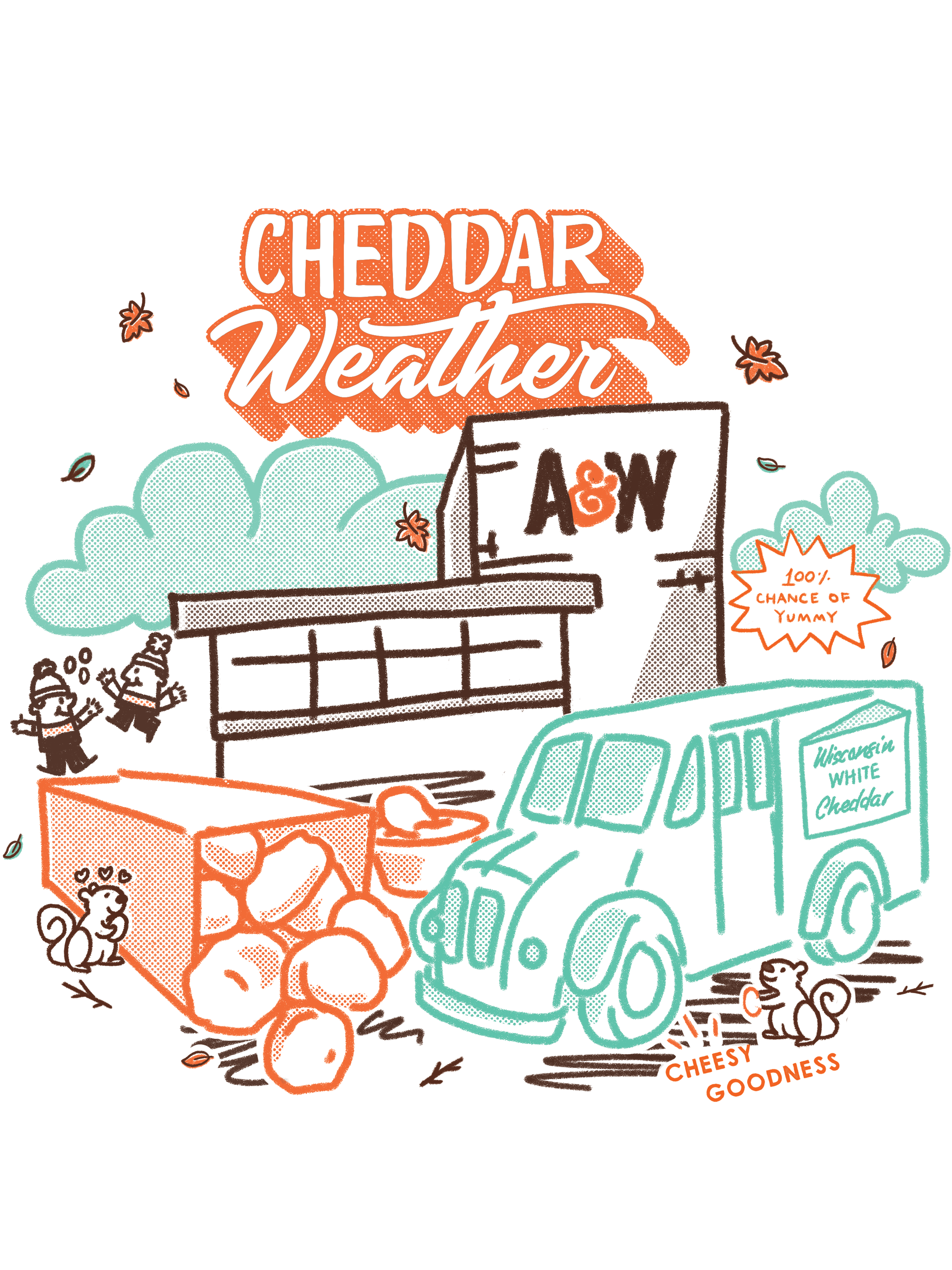 cheddar weather shirt separate colors.png