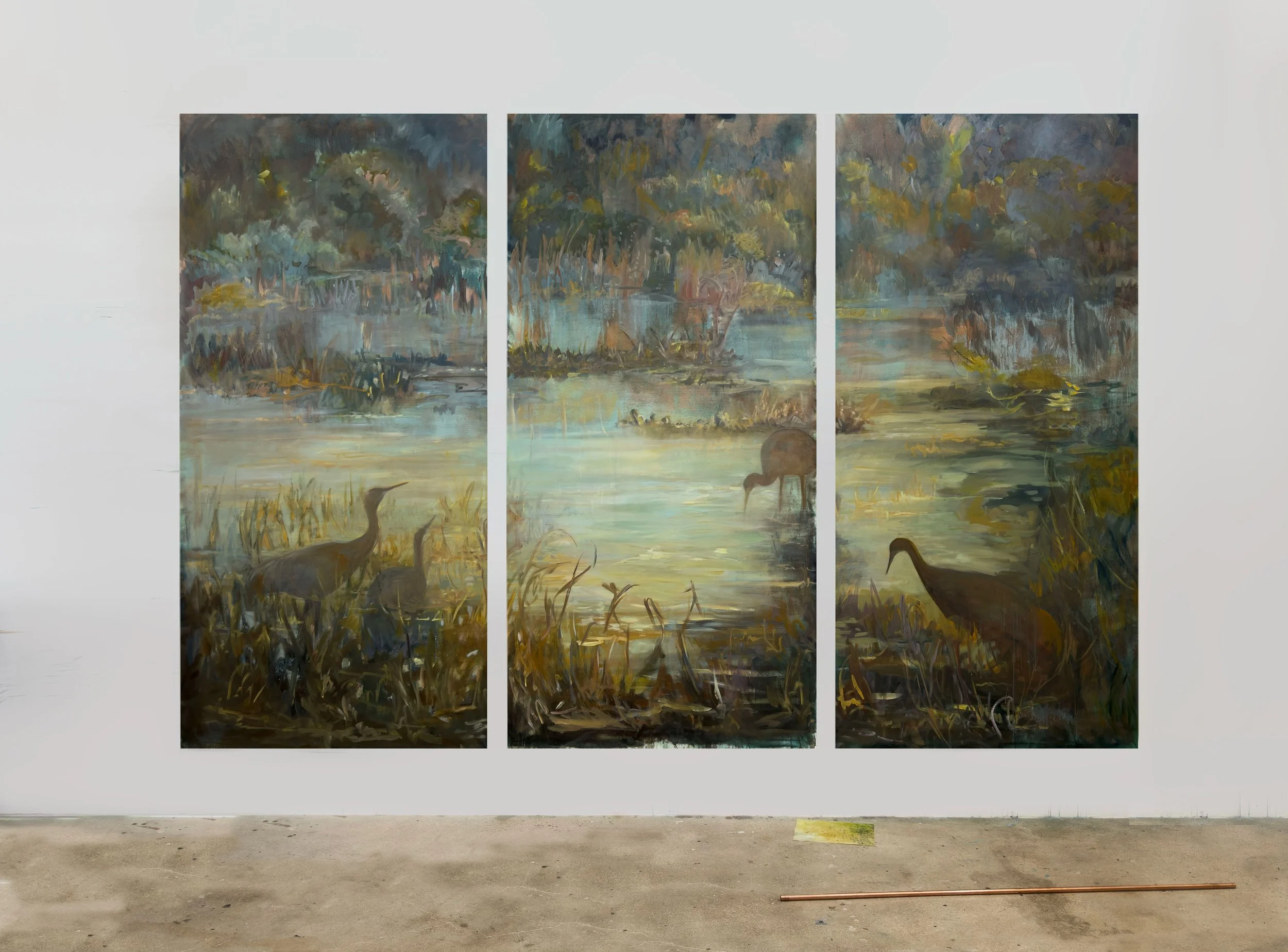 Sandhill Cranes, 2025
Oil on canvas
48" x 108"