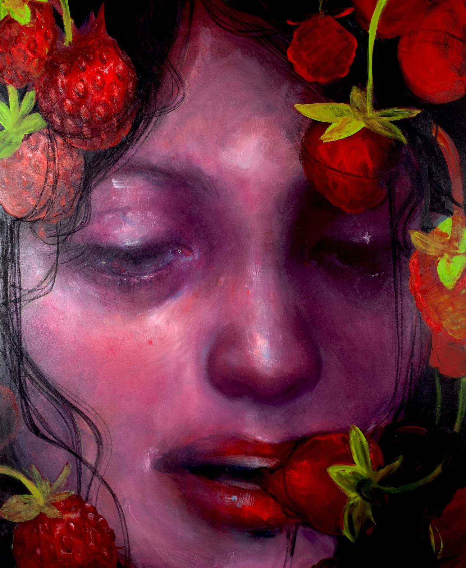 Fructose, oil on cotton, 60 x 45 inches