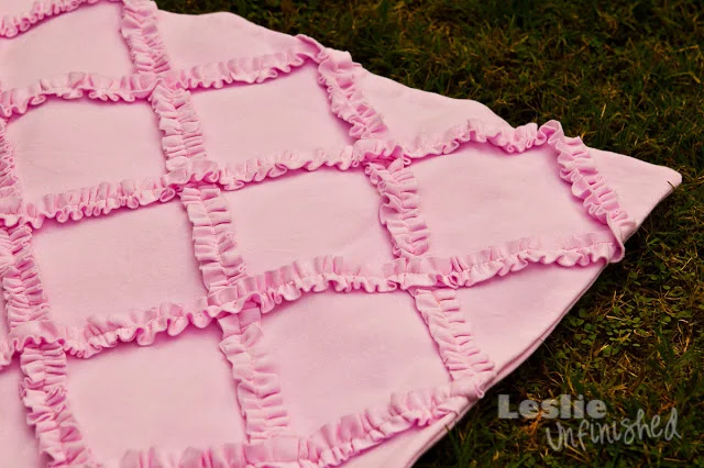 Ruffled Car Seat or Stroller Blanket