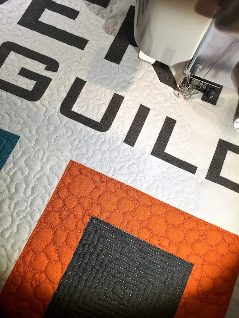 Quilted Banner for OKC Modern Quilt Guild