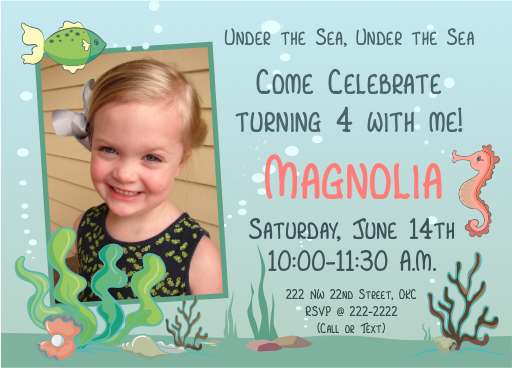 Under the Sea Birthday Invitation