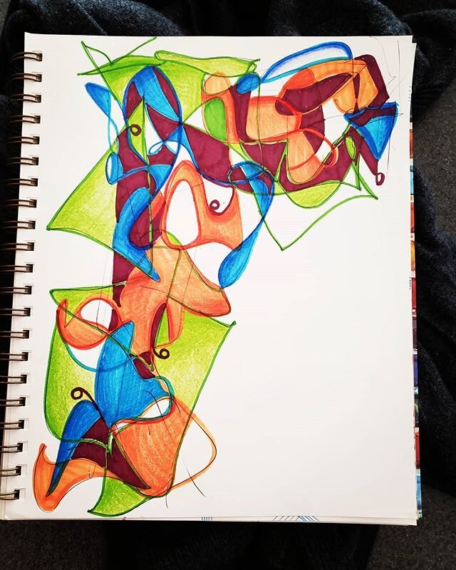 Sketchbook wednesday. Playing with the old color pencils. 
#originalart #artiststudio #artcollector #interiordesign #colorpencilsketch #sketches #sketchtheworld #abstractionart #loveabstract