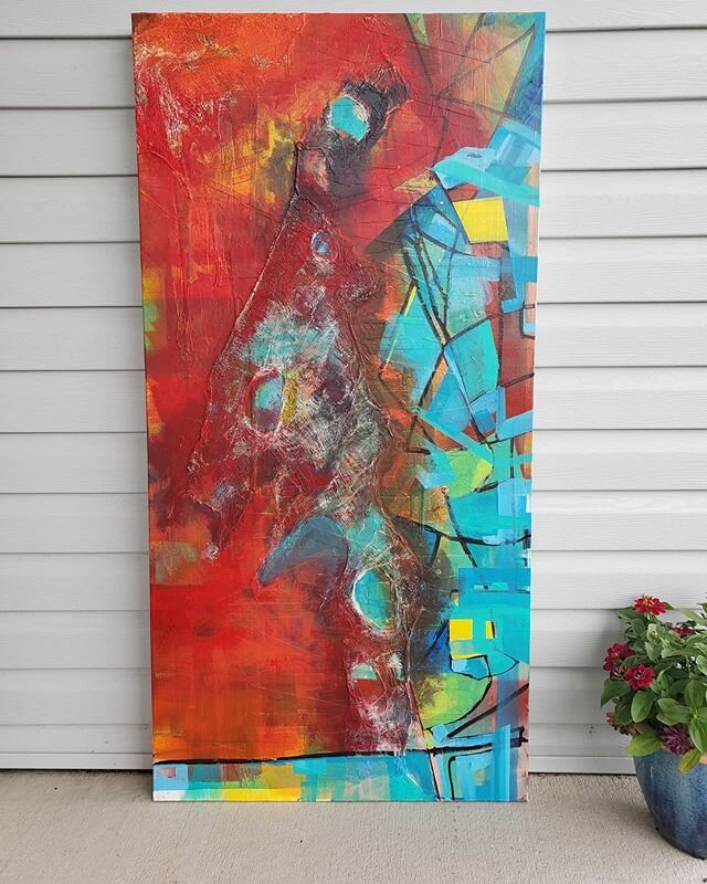 &quot;Division Populace&quot; 
#originalart #artiststudio #artcollector #interiordesign #originalpainting #artforsale #abstractlandscape #abstractmakestheworldgoround #abstractpainting #redhot #abstract_art