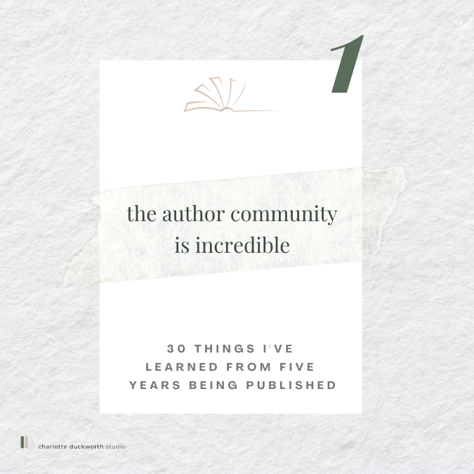 30 things I've learnt from 5 years being published: no 1 – the author community is incredible