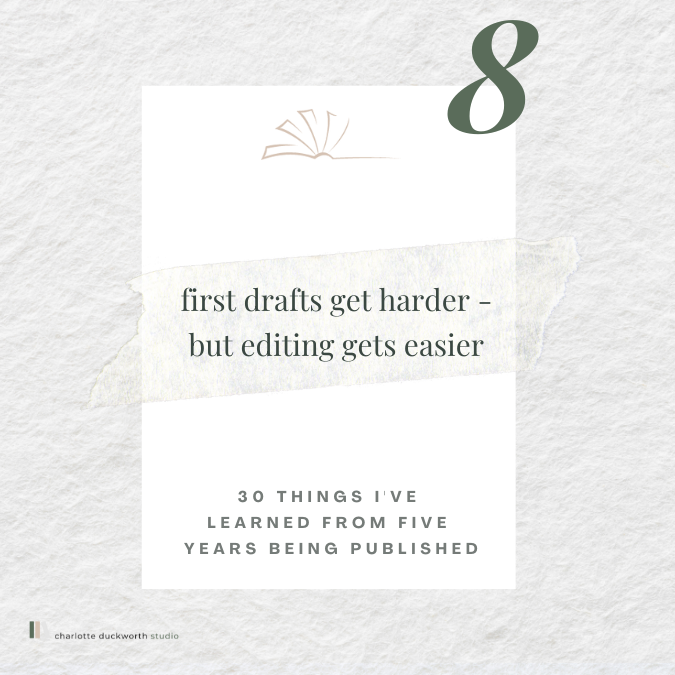 30 things I've learnt from 5 years being published: no 8 – First drafts get harder - but editing gets easier