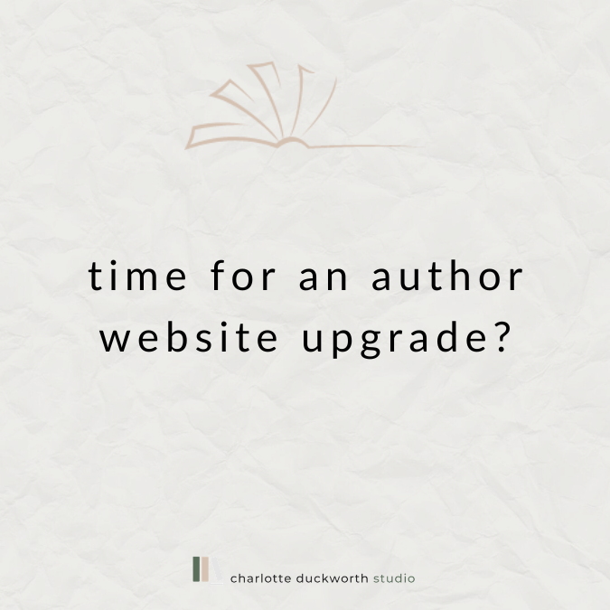 Time for an author website upgrade?