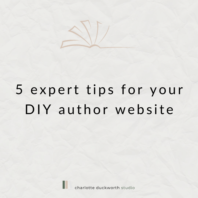 5 expert tips for your DIY author website
