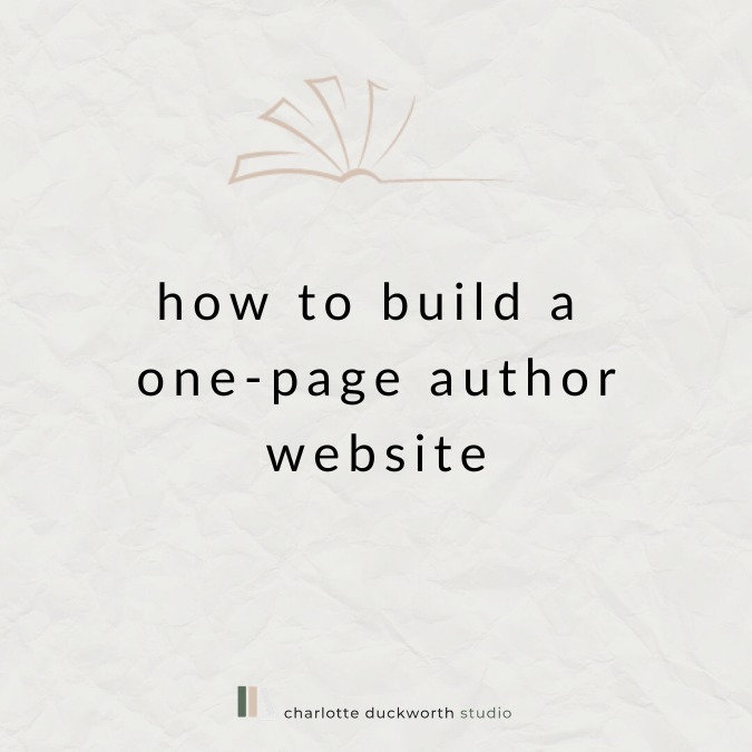 How to build a one-page author website