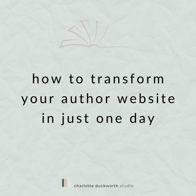 How to transform your author website in just one day