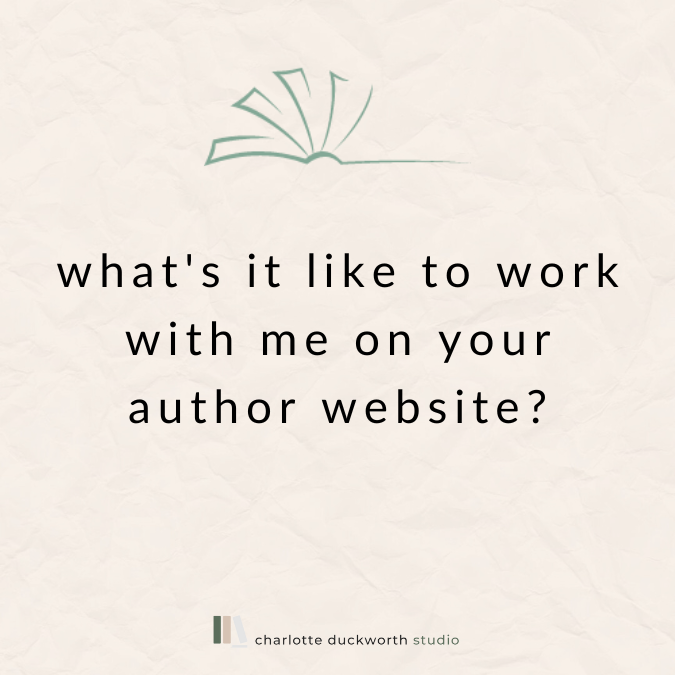 What's it like to work with me on your author website?
