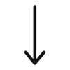 black downward arrow symbol