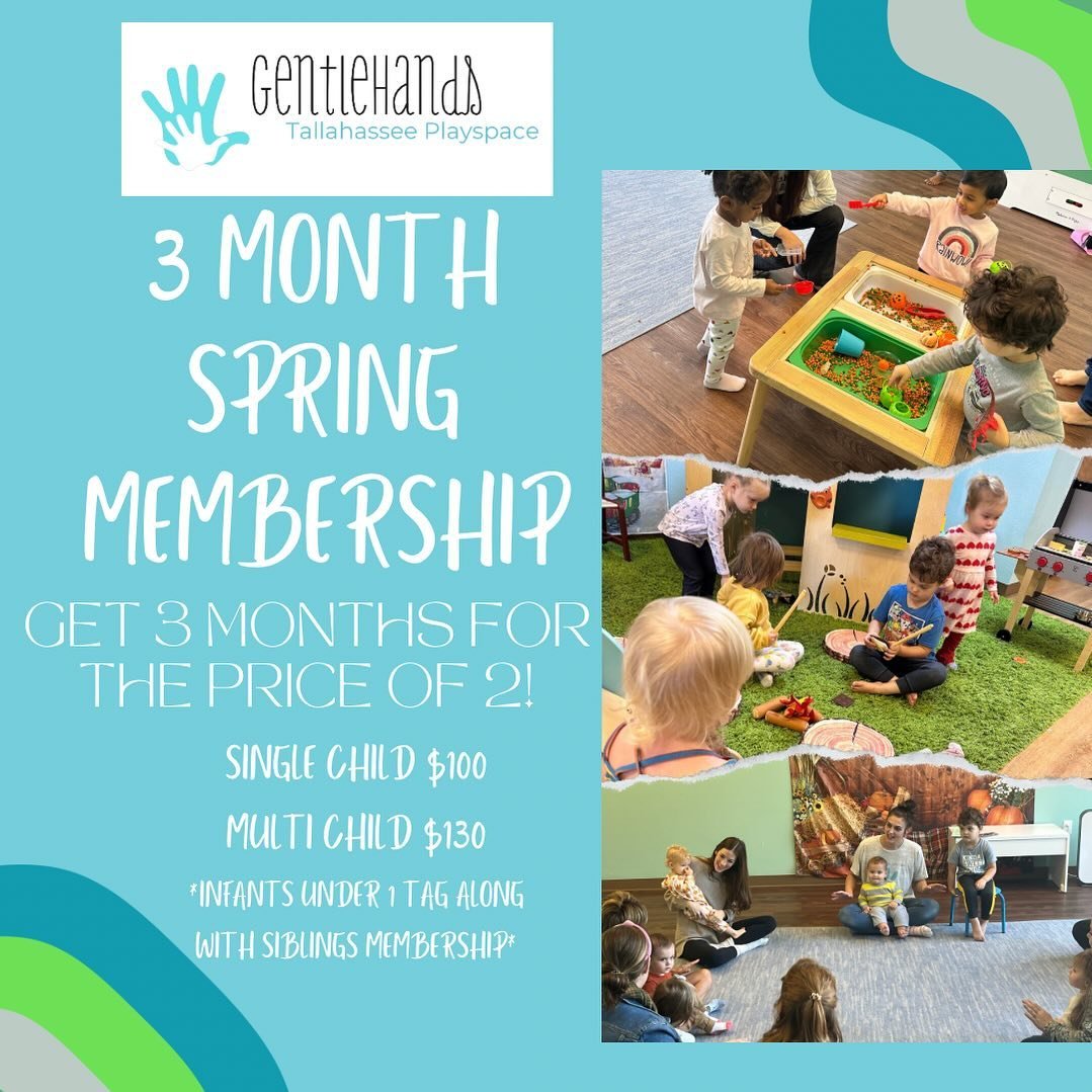 Our Spring Membership Sale is about to end! Get 3 months for the price of 2, that will take you through now and most of July when you buy today. 

Get a membership at: https://gentlehandstallahassee.com/scheduling