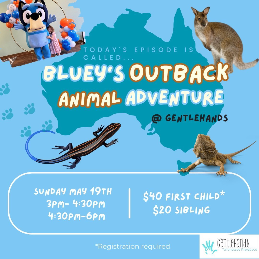 Bluey&rsquo;s Outback Animal Adventure features a visit from Animal Tales with some animals from down under! They will be bringing Fern the baby Wallaby, a bearded dragon, blue tongue skink, and tortoise to visit and interact with the kids. Following