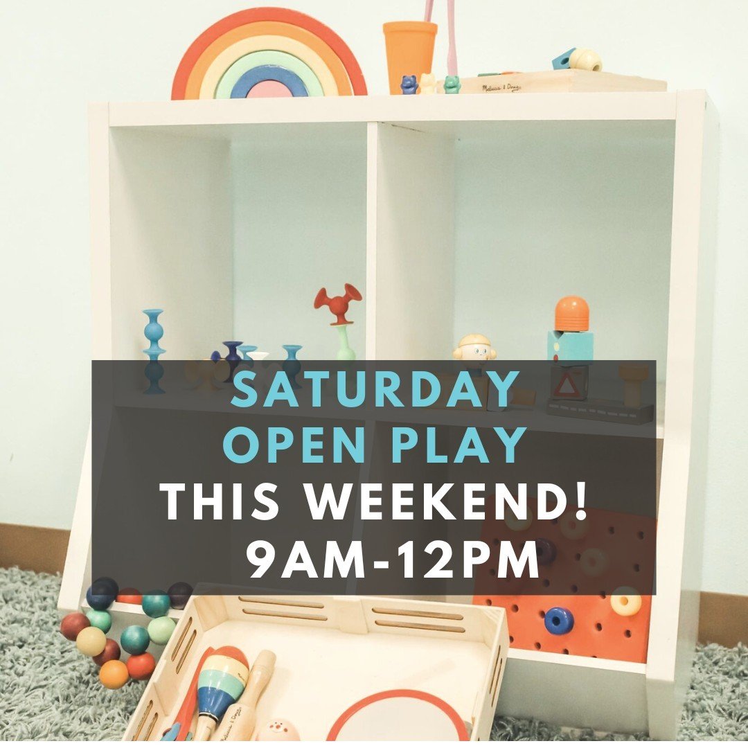 Come see us for some fun play time this weekend on Saturday from 9-12!