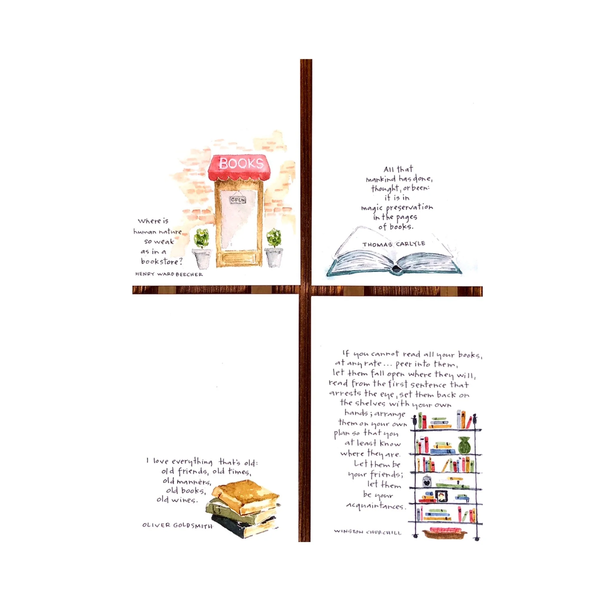 book lovers note cards