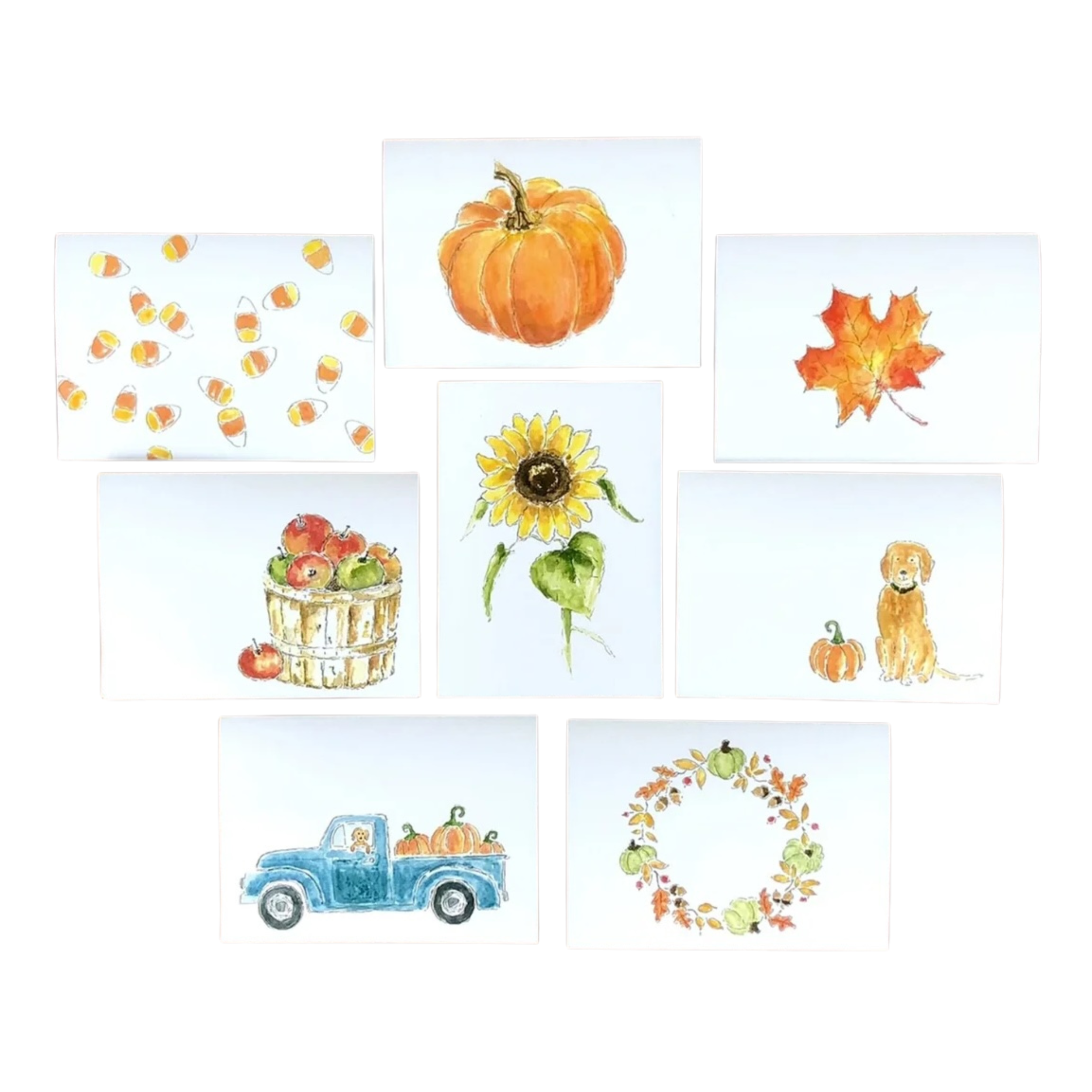 fall two note cards