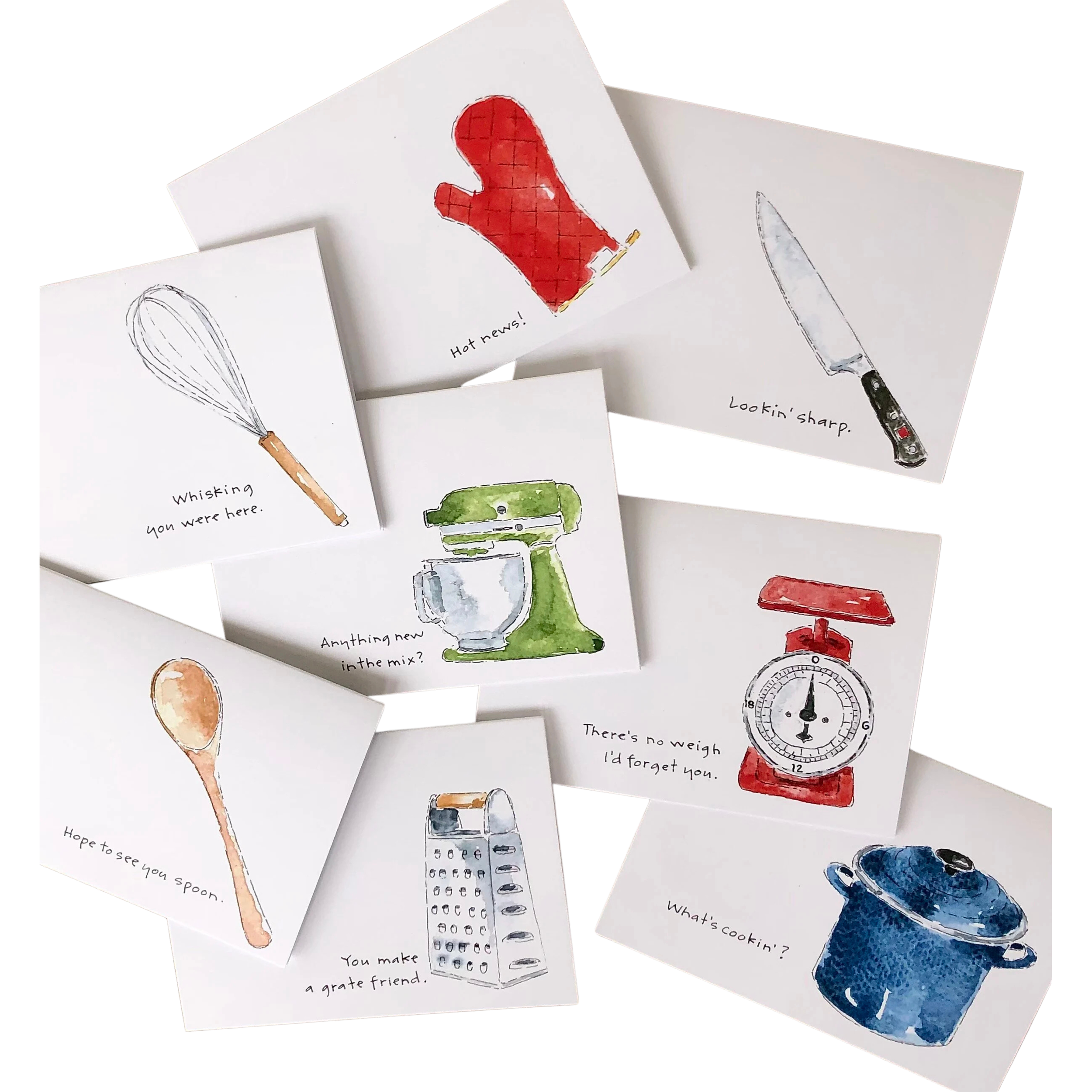 kiss the cook notecards
