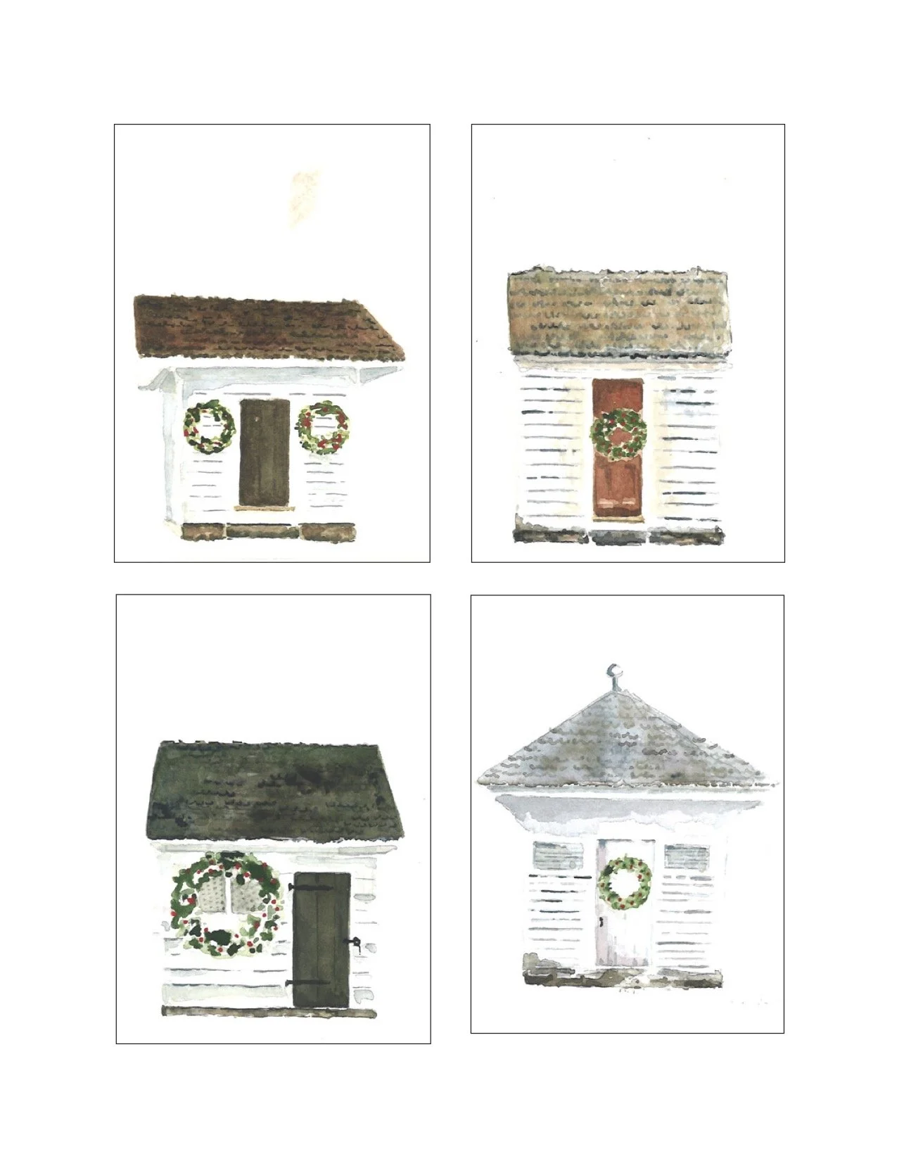 Colonial Williamsburg dependencies Christmas note cards