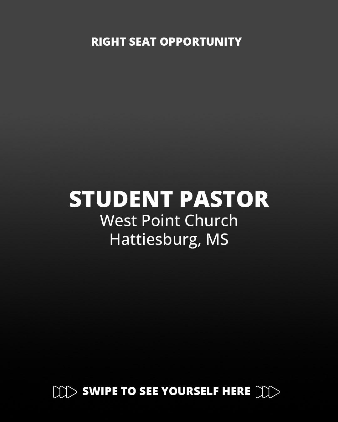 West Point Church isn&rsquo;t trying to fill a gap. They&rsquo;re looking to entrust a seat.

For 26 years, West Point has been a steady, Scripture-anchored church in West Hattiesburg. Founded by Pastor Marcus Cathey, it&rsquo;s known for strong prea